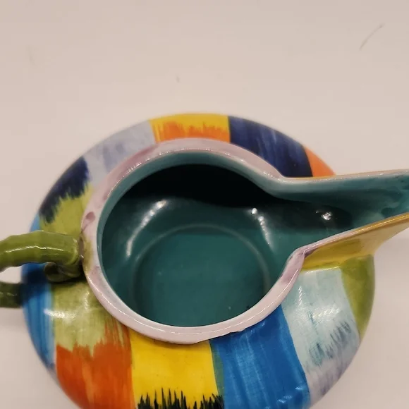 Anthropologie Hand-Painted Multicolor Ceramic Creamer - Picture 5 of 10